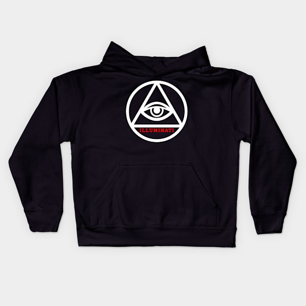 All-seeing Illuminati Eye Kids Hoodie by Raven's Eye